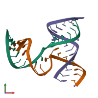 PDB entry 4kz2 coloured by chain, front view.
