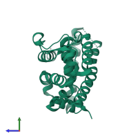 Nuclear receptor subfamily 4immunitygroup A member 1 in PDB entry 4kzj, assembly 1, side view.