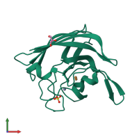 PDB entry 4l05 coloured by chain, front view.