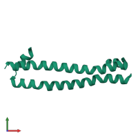 Homo dimeric assembly 1 of PDB entry 4l0n coloured by chemically distinct molecules, front view.