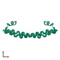 Homo dimeric assembly 5 of PDB entry 4l0n coloured by chemically distinct molecules, front view.