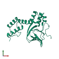 PDB entry 4l11 coloured by chain, front view.