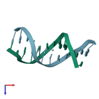 PDB entry 4l24 coloured by chain, top view.