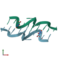 PDB entry 4l26 coloured by chain, front view.