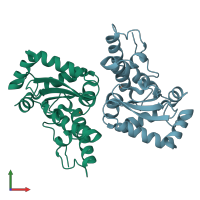 PDB entry 4l2a coloured by chain, front view.