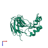 PDB entry 4l2j coloured by chain, top view.