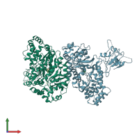 PDB entry 4l39 coloured by chain, front view.