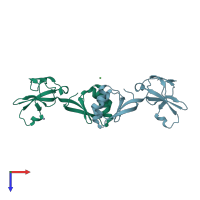 PDB entry 4l3k coloured by chain, top view.