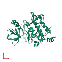 Mitogen-activated protein kinase kinase kinase 7 in PDB entry 4l3p, assembly 1, front view.