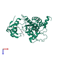 Mitogen-activated protein kinase kinase kinase 7 in PDB entry 4l3p, assembly 1, top view.