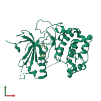 PDB entry 4l43 coloured by chain, front view.