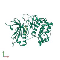 PDB entry 4l45 coloured by chain, front view.