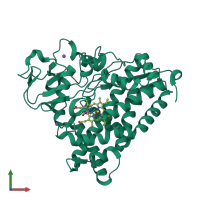 PDB entry 4l4b coloured by chain, front view.