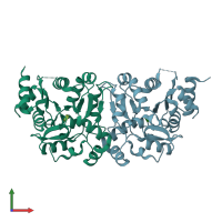 PDB entry 4l51 coloured by chain, front view.