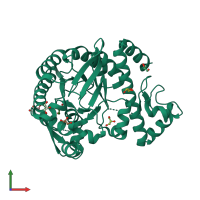 PDB entry 4l56 coloured by chain, front view.