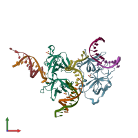 PDB entry 4l5s coloured by chain, front view.