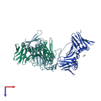 PDB entry 4l6p coloured by chain, top view.