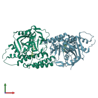 PDB entry 4l6s coloured by chain, front view.