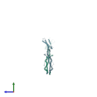 PDB entry 4l6y coloured by chain, side view.