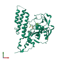 PDB entry 4l70 coloured by chain, front view.