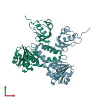 PDB entry 4l74 coloured by chain, front view.