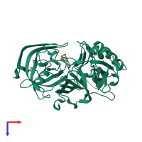 PDB entry 4l7g coloured by chain, top view.