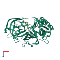 PDB entry 4l7j coloured by chain, top view.