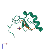 PDB entry 4l7x coloured by chain, top view.