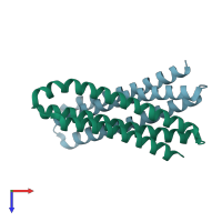 PDB entry 4l8i coloured by chain, top view.
