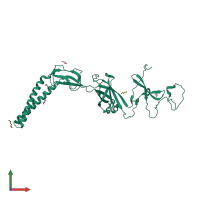PDB entry 4l8j coloured by chain, front view.