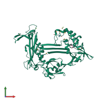 PDB entry 4l8n coloured by chain, front view.