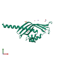 PDB entry 4l8o coloured by chain, front view.