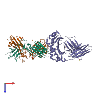 PDB entry 4l8s coloured by chain, top view.