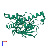PDB entry 4l90 coloured by chain, top view.