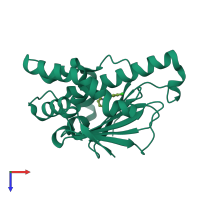 PDB entry 4l91 coloured by chain, top view.