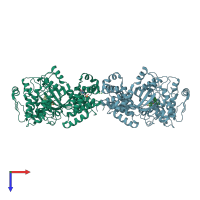PDB entry 4l9i coloured by chain, top view.