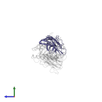 Ig-like domain-containing protein in PDB entry 4lcw, assembly 1, side view.