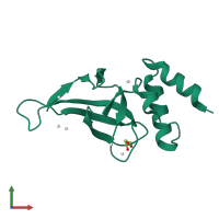 PDB entry 4ld6 coloured by chain, front view.