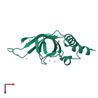 PDB entry 4ld6 coloured by chain, top view.