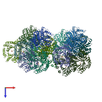 PDB entry 4ld7 coloured by chain, top view.