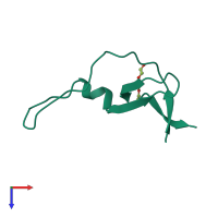 PDB entry 4le9 coloured by chain, top view.