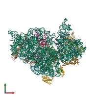 PDB entry 4lf6 coloured by chain, front view.