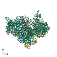 PDB entry 4lfa coloured by chain, front view.