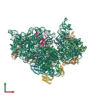 PDB entry 4lfb coloured by chain, front view.