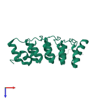 Ankyrin repeat family A protein 2 in PDB entry 4lg6, assembly 1, top view.