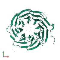 F-box-like/WD repeat-containing protein TBL1XR1 in PDB entry 4lg9, assembly 1, front view.