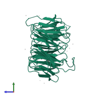 F-box-like/WD repeat-containing protein TBL1XR1 in PDB entry 4lg9, assembly 1, side view.