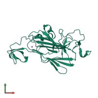 PDB entry 4lhl coloured by chain, front view.