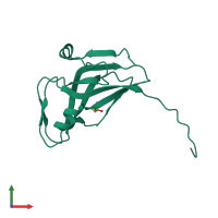 PDB entry 4lhr coloured by chain, front view.
