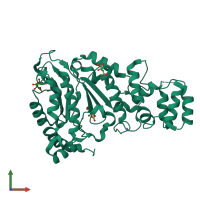 PDB entry 4lik coloured by chain, front view.